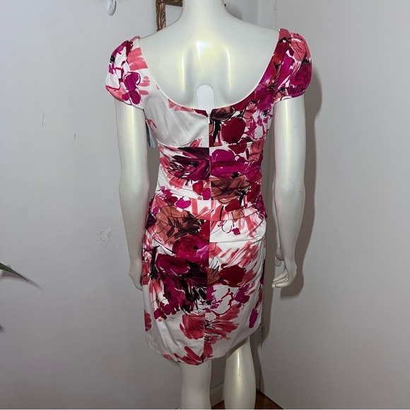 New Suzi Chin for Maggy Boutique Floral water color Dress Size 6 Petite New BB - Picture 10 of 12